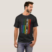 Gay AF Pride American Flag   LGBTQ Gay Pride Month Tシャツ (正面フル)
