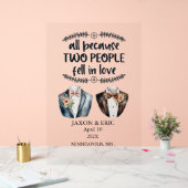 Gay All Because Two People Fell In Love Wedding アクリルサイン (ウェディング)