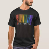 Gay Barcode California Pride LGBTQ Trendy Rainbow  Tシャツ (正面)
