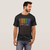 Gay Barcode Pride Month Ally Rainbow LGBTQ Flag Pa Tシャツ (正面フル)