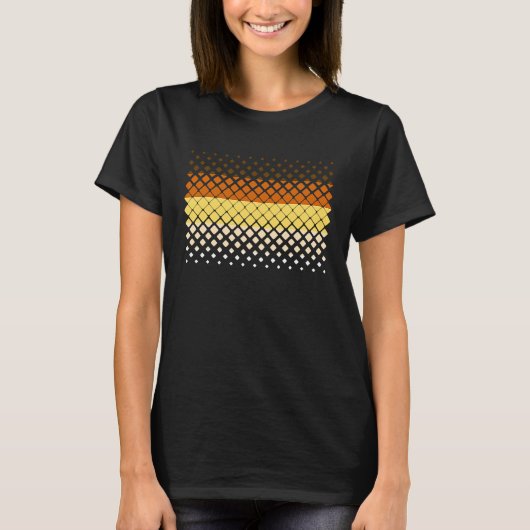 Gay Bear Flag Argyle Gradient Diamonds Faded Pride Tシャツ (正面)