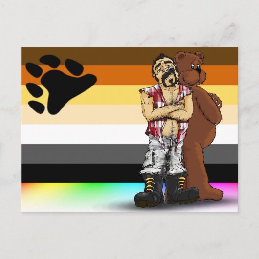 Gay bear flag Postal card ポストカード (正面)