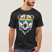 Gay Bear LGBTQ Rainbow Sunglasses Pride Flag Trans Tシャツ (正面)