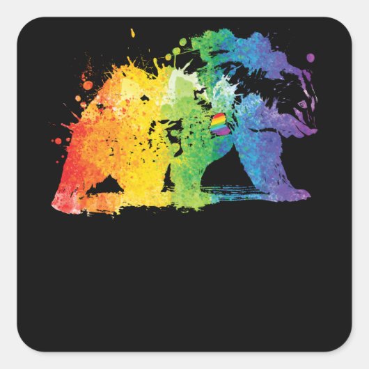 Gay Bear Pride スクエアシール (正面)