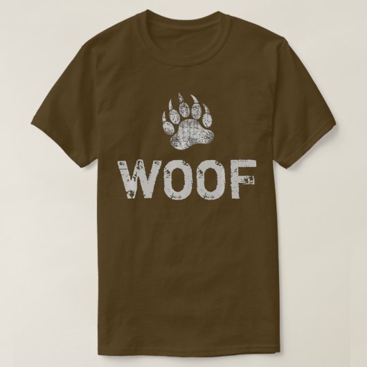 Gay Bear Pride distressed Bear Paw WOOF Premium  Tシャツ (デザイン正面)