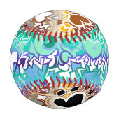 Gay - Bear Pride Squiggle 野球ボール (裏面)