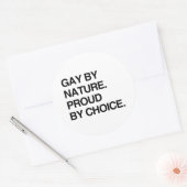 GAY BY NATURE. PROUD BY CHOICE.png ラウンドシール (封筒)