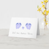 Gay Couple New Baby Boy - And One Makes Three カード (黄色い花)