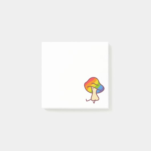 Gay Fungi Rainbow Mushroom Sticky Notes ポストイット (正面)