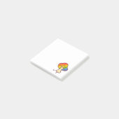 Gay Fungi Rainbow Mushroom Sticky Notes ポストイット (アングル)