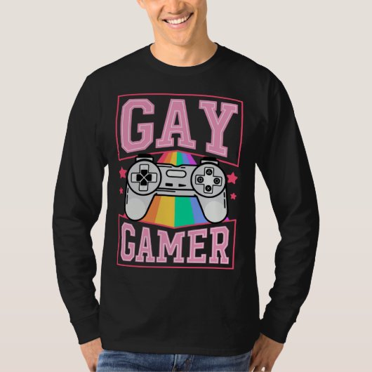 Gay Gamer Gaymer Video Games Rainbow LGBTQ Pride N Tシャツ (正面)