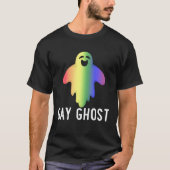 Gay Ghost Gaysper Rainbow Flag LGBT Pride Hallowee Tシャツ (正面)