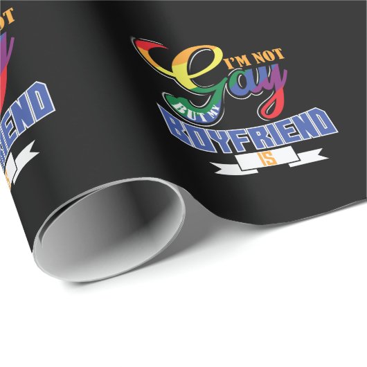 Gay "Ich bin nicht schwul, aber mein Freund" ラッピングペーパー (ロールコーナー)