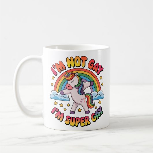 Gay Im Super Gay Sublimation-60681 Tri-Blend Shir コーヒーマグカップ (左)