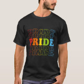 Gay Lesbian Pride Rainbow Flag LGBT Happy Pride Mo Tシャツ (正面)