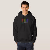 Gay Logger Pride Flag Barcode Queer Rainbow LGBTQ パーカ (正面フル)