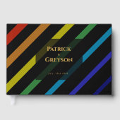 Gay Men Wedding Elegant Rainbow ゲストブック (正面)