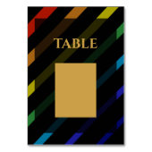 Gay Men Wedding Elegant Rainbow テーブルナンバー (正面)