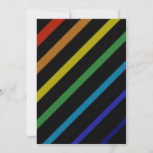 Gay Men Wedding Elegant Rainbow 招待状 (裏面)