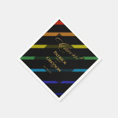 Gay Men Wedding Elegant Rainbow Cocktail スタンダードカクテルナプキン (角)