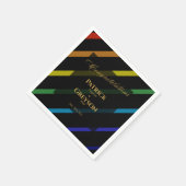 Gay Men Wedding Elegant Rainbow Cocktail スタンダードカクテルナプキン (角)