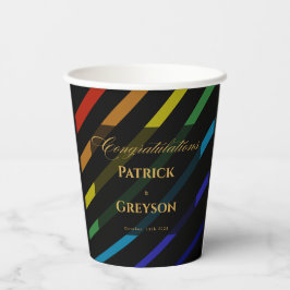 Gay Men Wedding Elegant Rainbow Paper Cups 紙コップ