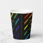 Gay Men Wedding Elegant Rainbow Paper Cups 紙コップ (右)