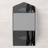 Gay Men Wedding Mr & Mr Tuxedo オールインワン招待状 (外側)