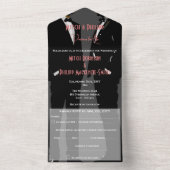 Gay Men Wedding Mr & Mr Tuxedo オールインワン招待状 (内側)