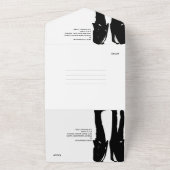 Gay Men Wedding Mr & Mr Tuxedo オールインワン招待状 (外側)