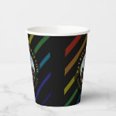 Gay Men Wedding Photo Elegant Rainbow 紙コップ (左)