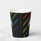 Gay Men Wedding Photo Elegant Rainbow 紙コップ (右)