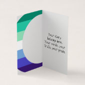 Gay MLM Pride Crescent Moons Greeting Card 名刺 (内部)
