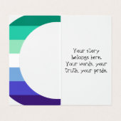 Gay MLM Pride Crescent Moons Greeting Card 名刺 (内部フラット)