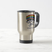 Gay Nurse Rainbow Pride Personalized Gift トラベルマグ (正面右)