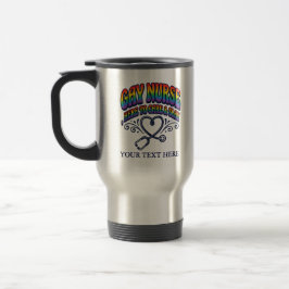 Gay Nurse Rainbow Pride Personalized Gift トラベルマグ