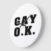 Gay O.K.  ラージ壁時計 (傾斜)