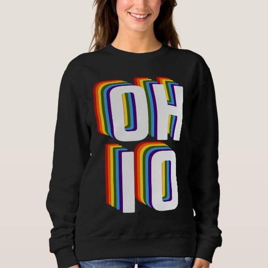 Gay Ohio Pride LGBTQ, Gay Pride Month , Gay Ohio R スウェットシャツ (正面)