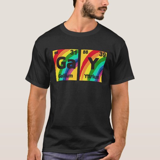Gay Periodic Table LGBTQ Gay Lesbian Pride For Men Tシャツ (正面)