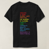 Gay Pride BLM Science Is Real LGBTQIA+ Equality Lo Tシャツ (デザイン正面)