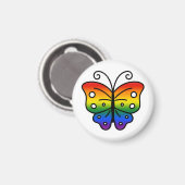 Gay Pride Butterfly Magnet マグネット (正面/裏面)