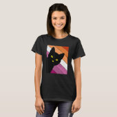 Gay Pride Cat Lesbian Rainbow Flag LGBTQ Cat Mom C Tシャツ (正面フル)