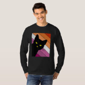 Gay Pride Cat Lesbian Rainbow Flag LGBTQ Cat Mom C Tシャツ (正面フル)