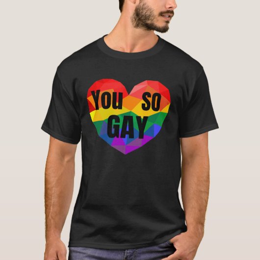 Gay Pride Equal Rights So Gay Rainbow Tシャツ (正面)