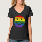 Gay Pride Equality LGBTQ Smile Tシャツ (正面)