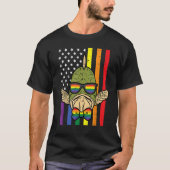 Gay Pride Fish US Rainbow Flag Lgbt Patriotic Men  Tシャツ (正面)
