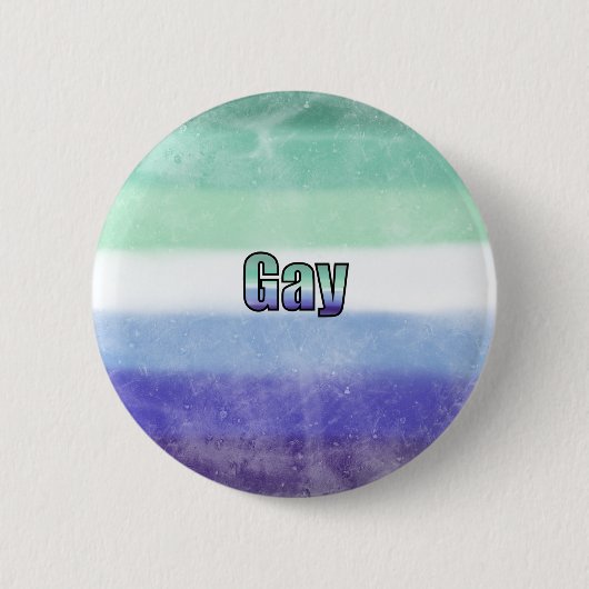 Gay pride flag badge  缶バッジ (正面)