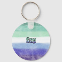 Gay pride flag key ring