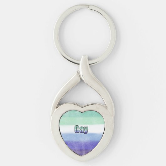Gay pride flag key ring キーホルダー (正面)