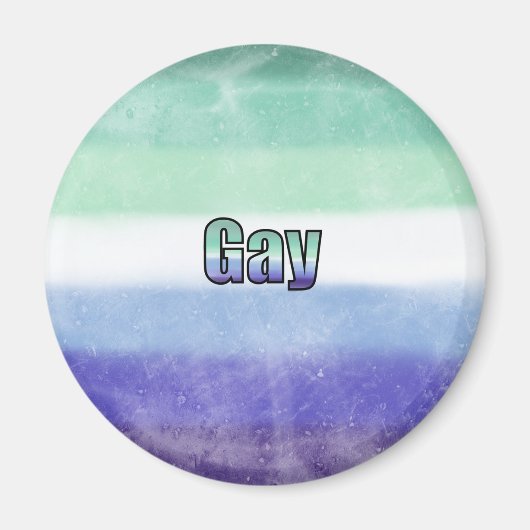 Gay pride flag magnet マグネット (正面)